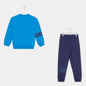 Комплект (джемпер+брюки) для мальчика Н2803-7285, цвет синий, рост 104 см (56)