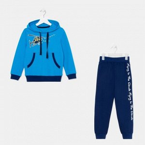 Комплект (джемпер+брюки) для мальчика Н2915-7283, цвет синий, рост 98 см (56)