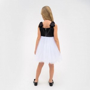 Платье нарядное детское KAFTAN 32 (110-116 см), черный/белый