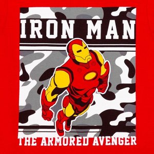 Футболка детская "Iron man" Мстители, рост 122-128, красный