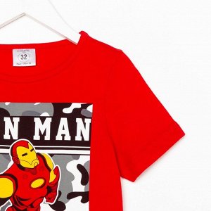 Футболка детская "Iron man" Мстители, рост, красный