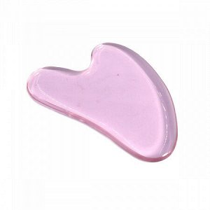 Скребок Розовое сердечко, стекло используется для омоложения и массаже лица и тела