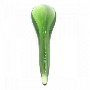 Скребок лопаточка зеленое стекло - омолаживающая, для лица и массажа Гуаша Китай