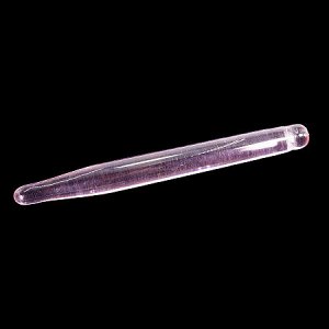 Массажер палочка Розовая из цветного стекла для массажа точек акупунктуры Литотерапия