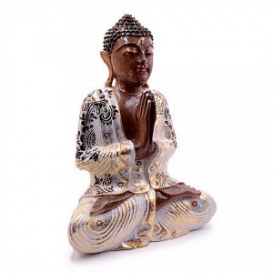 Фигурка деревянная Будда медитирующий дерево Суар 42см-32см