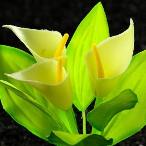 Растение искусственное аквариумное Пижон Аква, светящееся, зелёное, 10 см