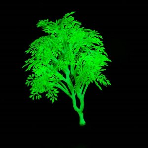 Растение искусственное аквариумное Пижон Аква, светящееся, зелёное, 15 см