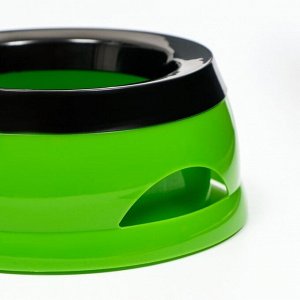 Миска-непроливайка с дополнительной вставкой от расплескивания, 19х8 см, зелёная