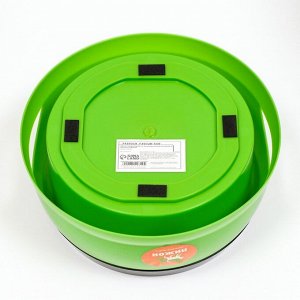 Миска-непроливайка с дополнительной вставкой от расплескивания, 19х8 см, зелёная