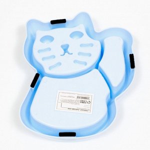 Миска фигурная "Кошка"15,5x19,2x3,5 см, голубая
