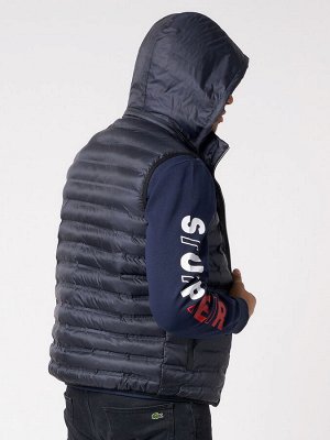Куртка 2 в 1 мужская толстовка и жилетка темно-синего цвета 70131-1TS