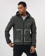 Ветровка спортивная softshell мужская цвета хаки 3449Kh