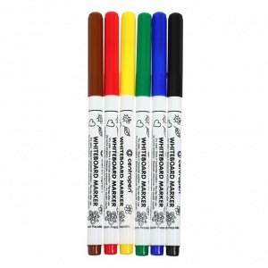 Набор маркеров для доски 6 цветов, 3.8 мм Centropen 2507, линия 1 - 2 мм, ПВХ упаковка, европодвес