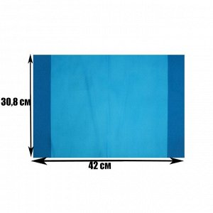 Обложка для учебников, 308 х 420 мм, плотность 110 мкр, с кармашком, синяя