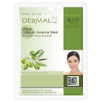 Тканевая маска для лица с экстрактом оливы Dermal Olive Collagen Essence Mask, 23гр*1шт
