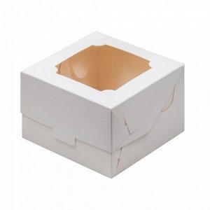 Коробка для бенто торта 120*120*80 с окном 1 шт 070600