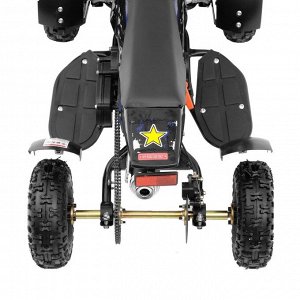 Квадроцикл бензиновый детский, двухтактный, 49 сс, мех. стартер, черно-синий, ММ-49