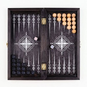 Нарды деревянные, настольная игра «Черное серебро», 29x29 см