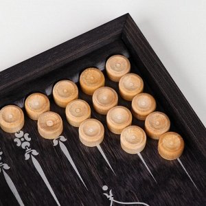 Нарды деревянные, настольная игра «Черное серебро», 29x29 см