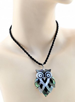 Подвеска из перламутра "Сова" 39*49мм, 50см