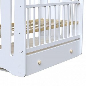 Кровать детская Desire маятник с ящиком  (белый)  (1200х600)