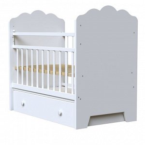 Кровать детская Love Sleeping маятник с ящиком (белый) (1200х600)