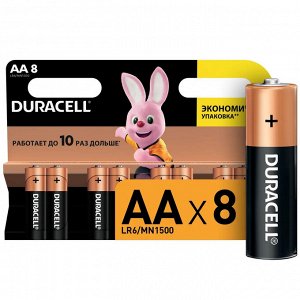 DURACELL Basic AA Батарейки алкалиновые 1.5V LR6 8шт