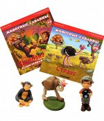 Комплект журналов Животные дикой природы (№15+№20)+ 3 игрушки 28стр., 200х200х50мм, Мягкая обложка