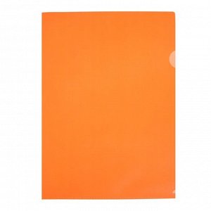 Папка-уголок, А4, 180 мкм, Calligrata, полупрозрачная, неоновая, оранжевая