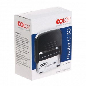 Оснастка для штампа Colop, 18 х 47 мм, автоматическая, пластиковая, прозрачная, чёрная