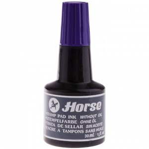 Краска штемпельная Horse, 30 мл, фиолетовая