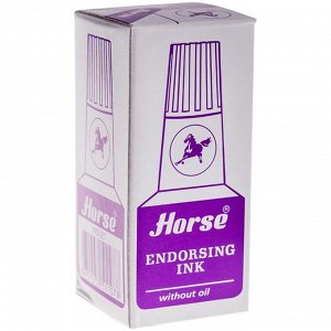 Краска штемпельная Horse, 30 мл, фиолетовая