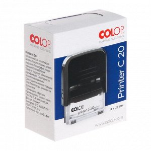 Оснастка для штампа Colop, 38 х 14 мм, автоматическая, пластиковая, прозрачная, чёрная