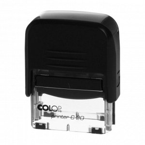 Оснастка для штампа Colop, 38 х 14 мм, автоматическая, пластиковая, прозрачная, чёрная
