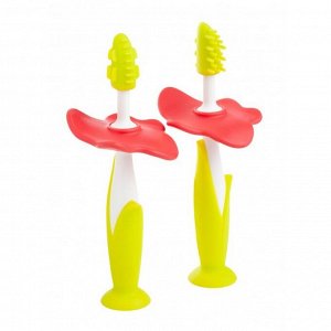 ROXY-KIDS - Набор: зубные щетки-массажеры для малышей (Цвет зелёный) 4мес+