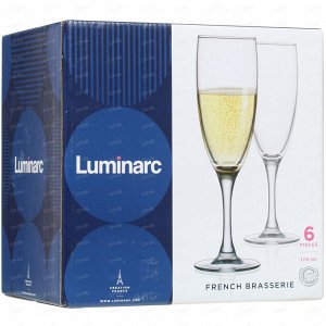 Набор фужеров Luminarc Diners French Brasserie, 170 мл, 6 шт, стекло, для шампанского