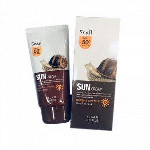 Солнцезащитный крем Ye Gam Top Face Snail Sun Block SPF 50 PA+++