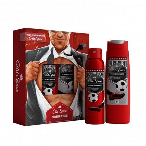 Подарочный набор для мужчин Old Spice Strong Slugger, дезодорант-антиперспирант спрей 150 мл, гель для душа и шампунь 2 в 1 Sport 250 мл
