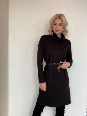Платье-свитер из плотного трикотажа чёрное