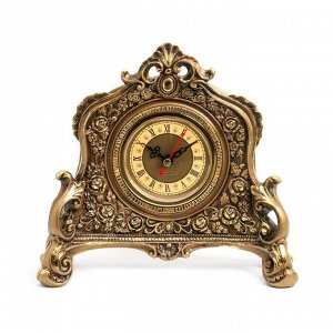 Часы настольные "Каминные", цвет  золотой, 21х19х6.5 см