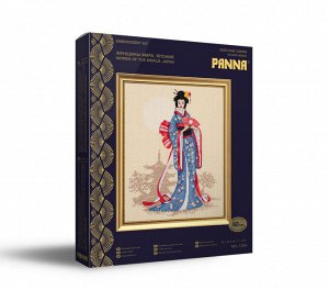 Набор для вышивания "PANNA" "Золотая серия" NM-7264 "Женщины мира. Япония" 28 х 34.5 см