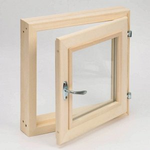 Окно - форточка 40х40 см прозрачный стеклопакет ЛИПА