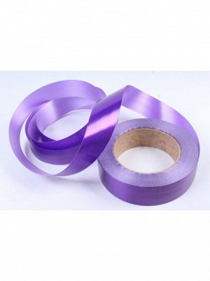 Лента простая 3 см х 50 м однотонная цвет фиолетовый Р373