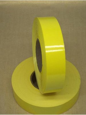Лента полипропилен лаковая 2 см х 50 ярд цвет ярко - желтый 39