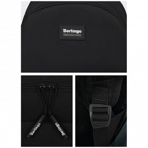 Рюкзак Berlingo Color blocks &quot;&quot;Black pink&quot;&quot; 39*28*17см, 2 отделения, 4 кармана, уплотненная спинка