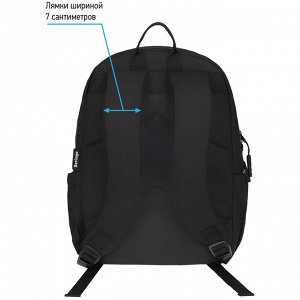 Рюкзак Berlingo Light ""Black triangles"" 39,5*28*16см, 2 отделения, 3 кармана, уплотненная спинка