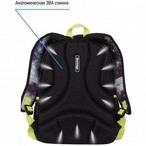 Рюкзак Berlingo Boom ""Black style"" 38,5*29*12см, 2 отделения, 3 кармана, анатомическая ЭВА спинка