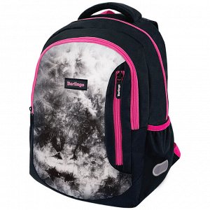 Рюкзак Berlingo Boom ""Black-pink style"" 38,5*29*12см, 2 отделения, 3 кармана, анатомическая ЭВА спин