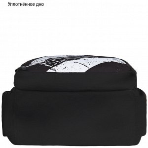 Рюкзак Berlingo Light ""Black White"" 39,5*28*16см, 2 отделения, 3 кармана, уплотненная спинка