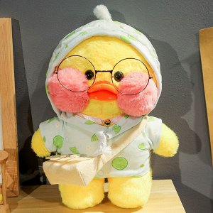 Уточка LalaFanfan Duck в толстовке с капюшоном, сумочкой и очками